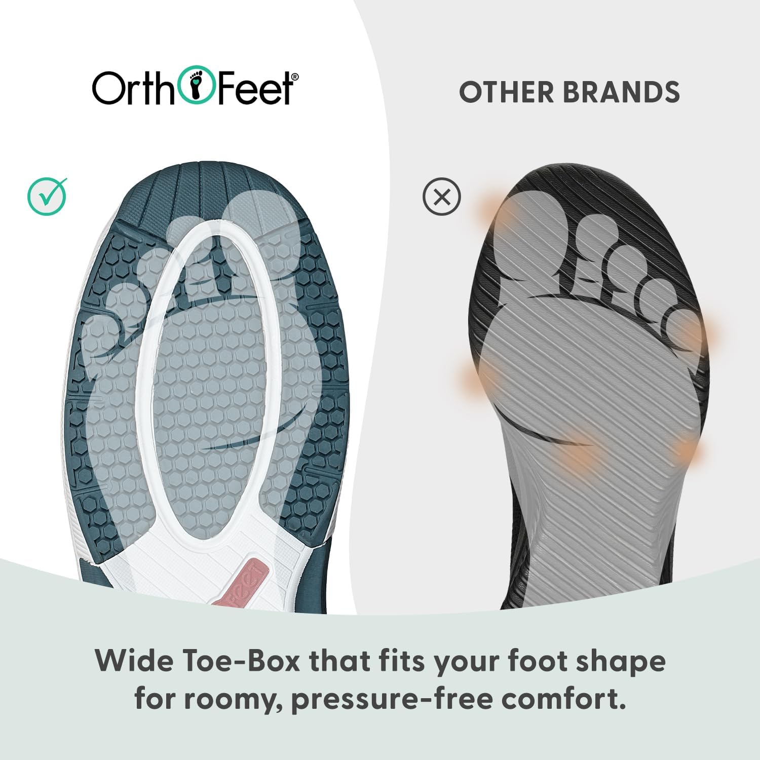 Orthofeet Men's Orthopedic Leather Pacific Palisades Sneakers - Image 6