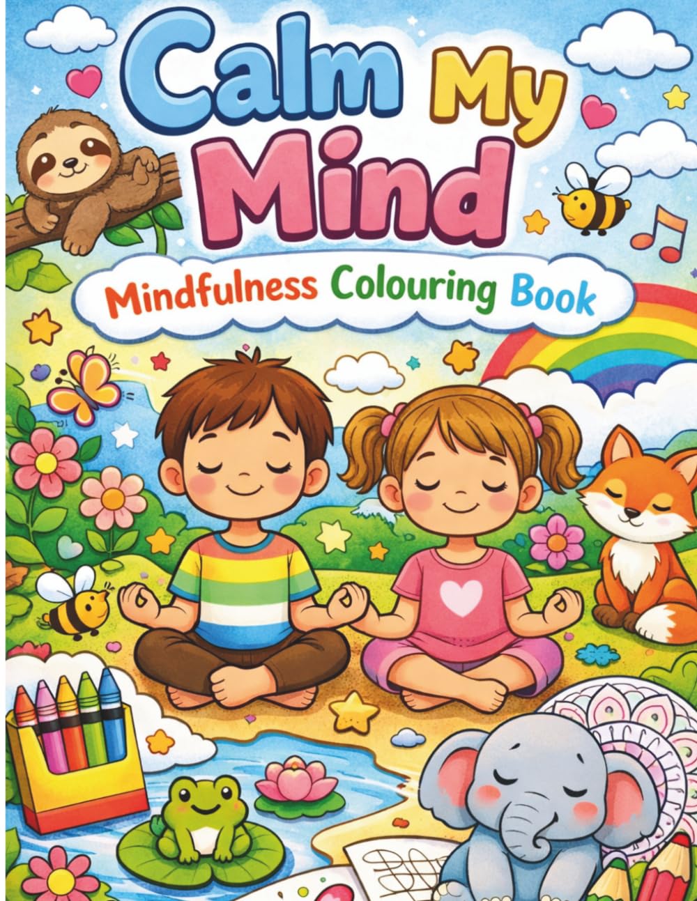 Calm My Mind: Mindfulness Colouring Book for Kids Ages 3–8