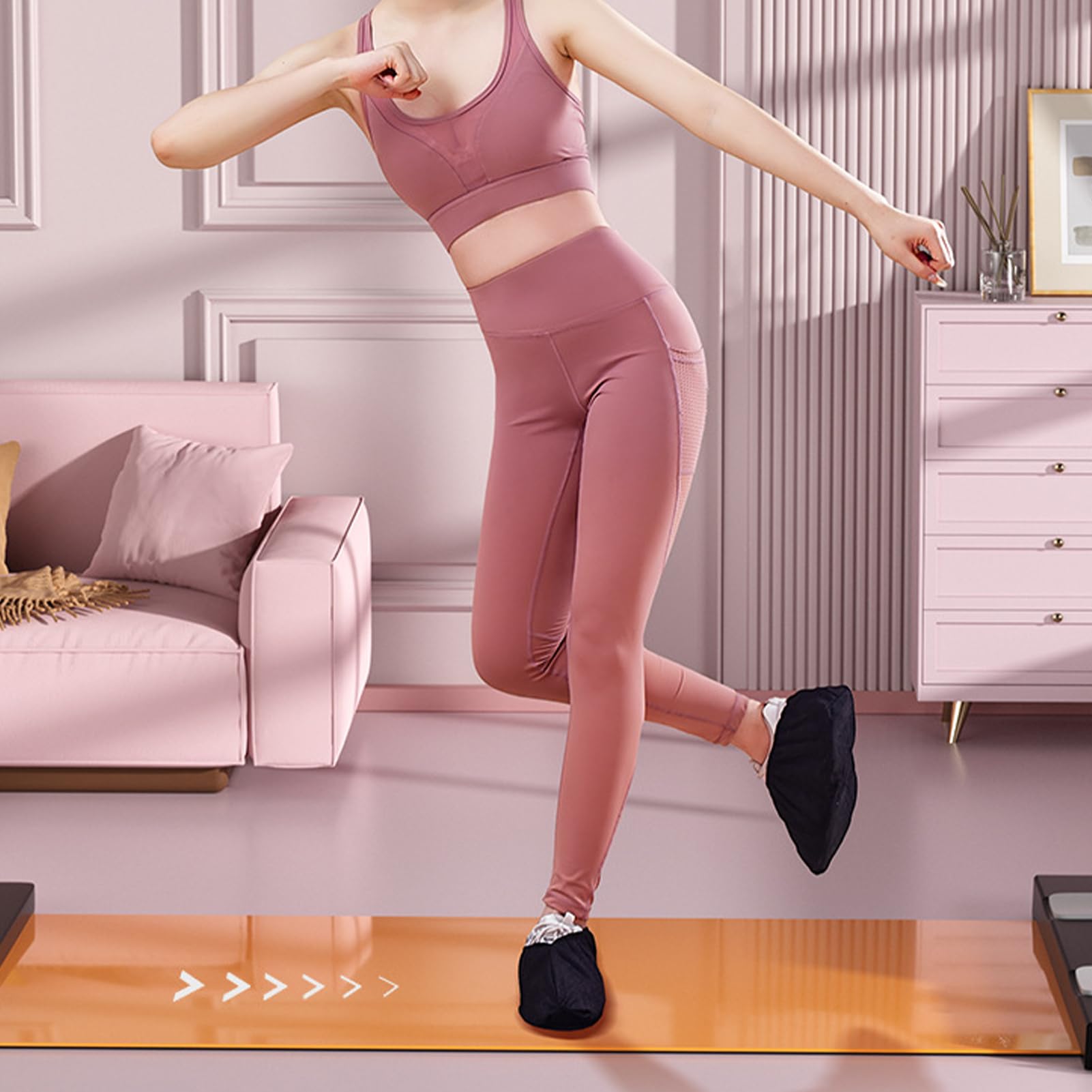 Entrenador de deslizamiento | Dispositivo de entrenamiento suave y estable que absorbe los golpes | Dispositivo de deslizamiento para deportes de interior - para familia, amigos, entrenamiento en casa