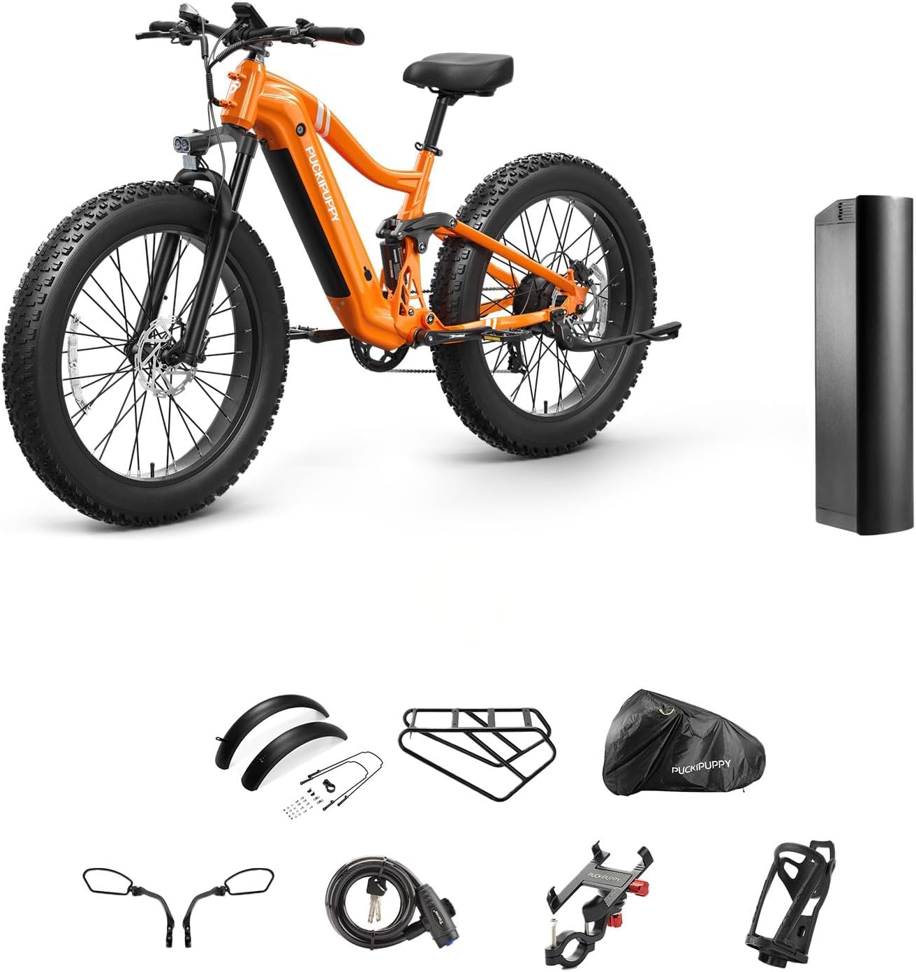 Boxer Electrical Bike for Adults, 48V 20Ah Battery and Further 15Ah Battery, 140Miles Vary+