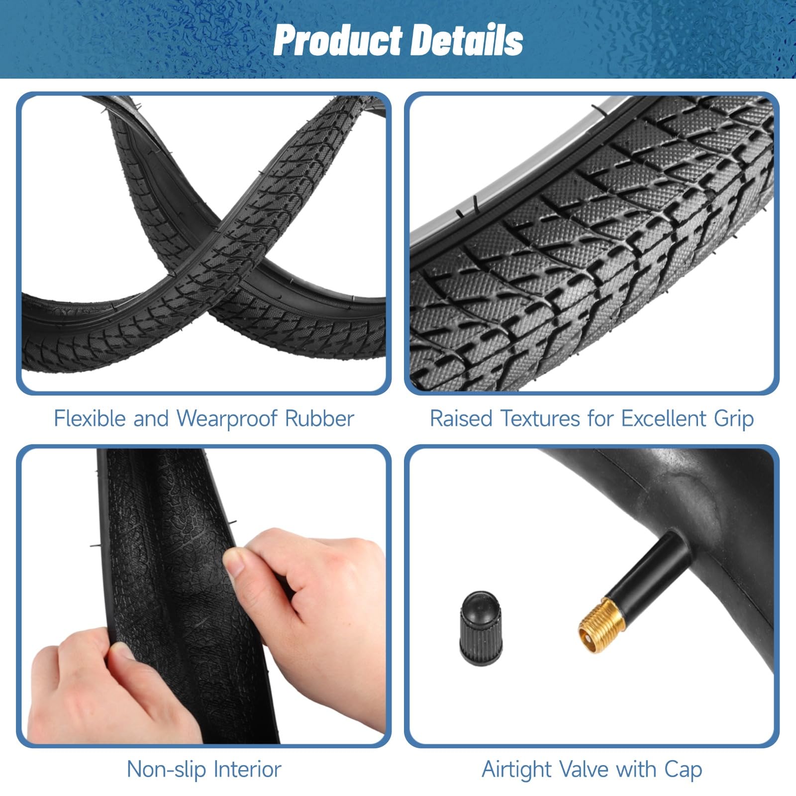 Amazon.com : yeesport 16 Inch Bike Tires, 2 Pack 16x1.75 Bike
