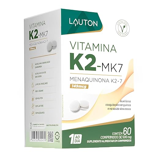Vitamina K2 Lauton Mk7- Menaquinona 60 Comprimidos