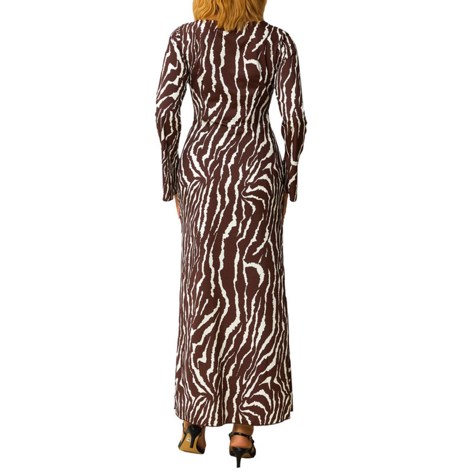 Femmes Chic Robes élégantes soirée Automne Hiver vêtements 2023 Vintage Luxe y2k rayé à Manches Longues Robe boîte de Nuit