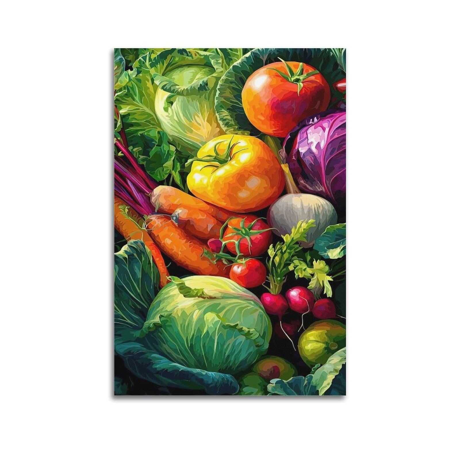 OKAHYS Vegetable Fresh Fruit Artwork Poster Health And Fitness Decorative Painting Canvas Wall Artworks Picture 20x30inch(50x75cm)