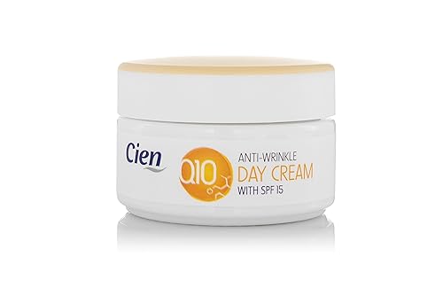 Cien Crema de Día Anti-Arrugas Antiedad con Q10 y Vitamina E con Filtro UV 1.7 fl oz