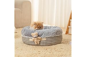 Jiupety Calming Teddy Bear Dog Bed
