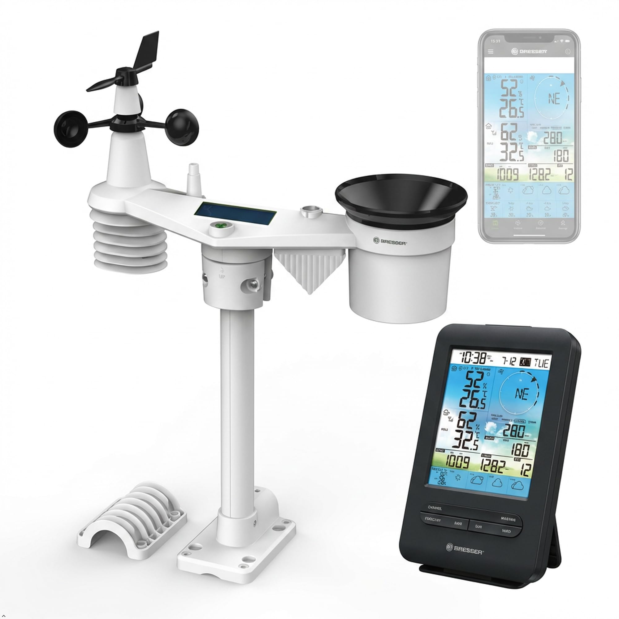 Bresser Stazione meteorologica 4CAST 4 giorni WLAN con sensore esterno 7 in 1