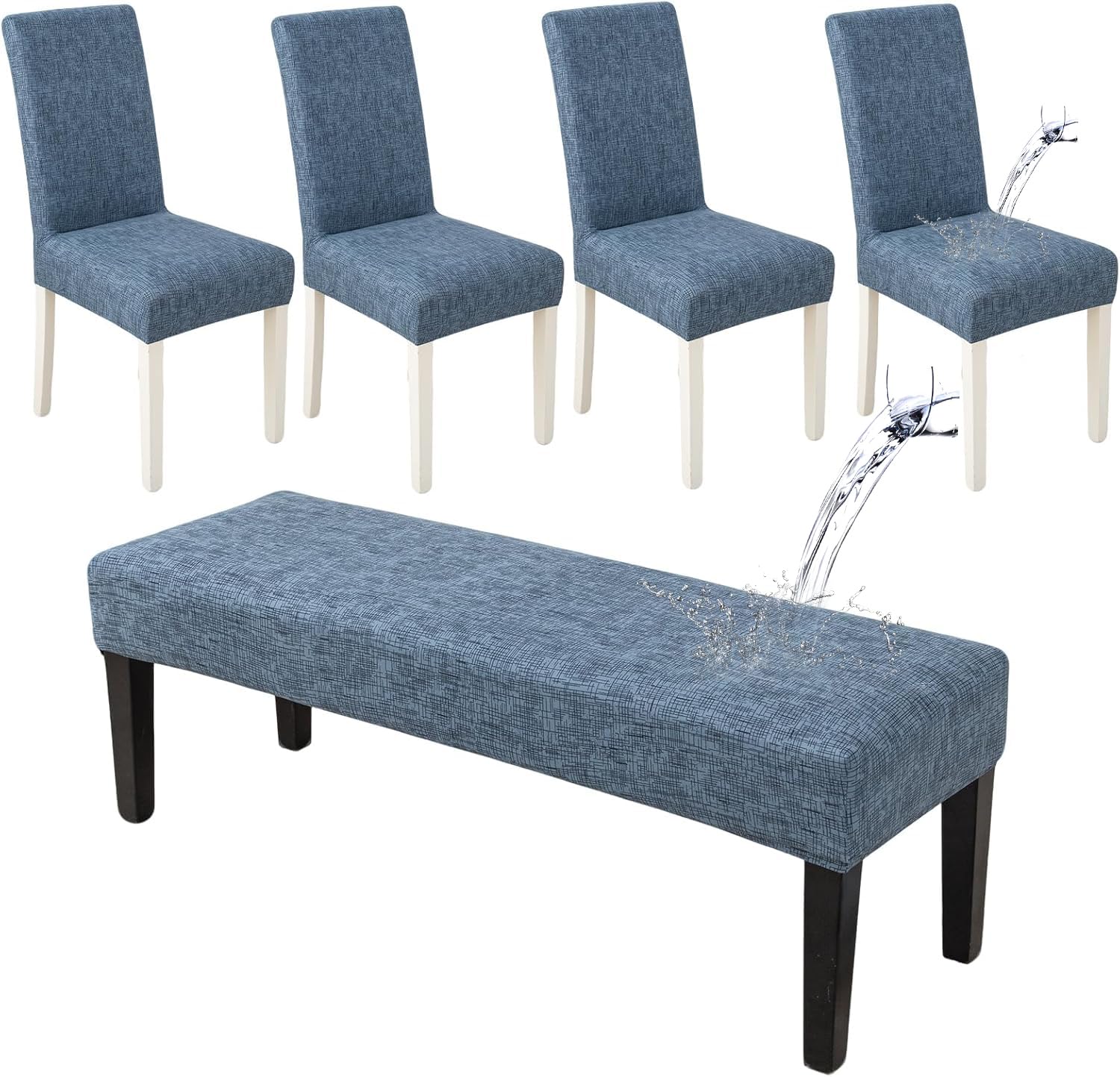 Dining Chair Covers Set - Parsons Chair Slipcover -29