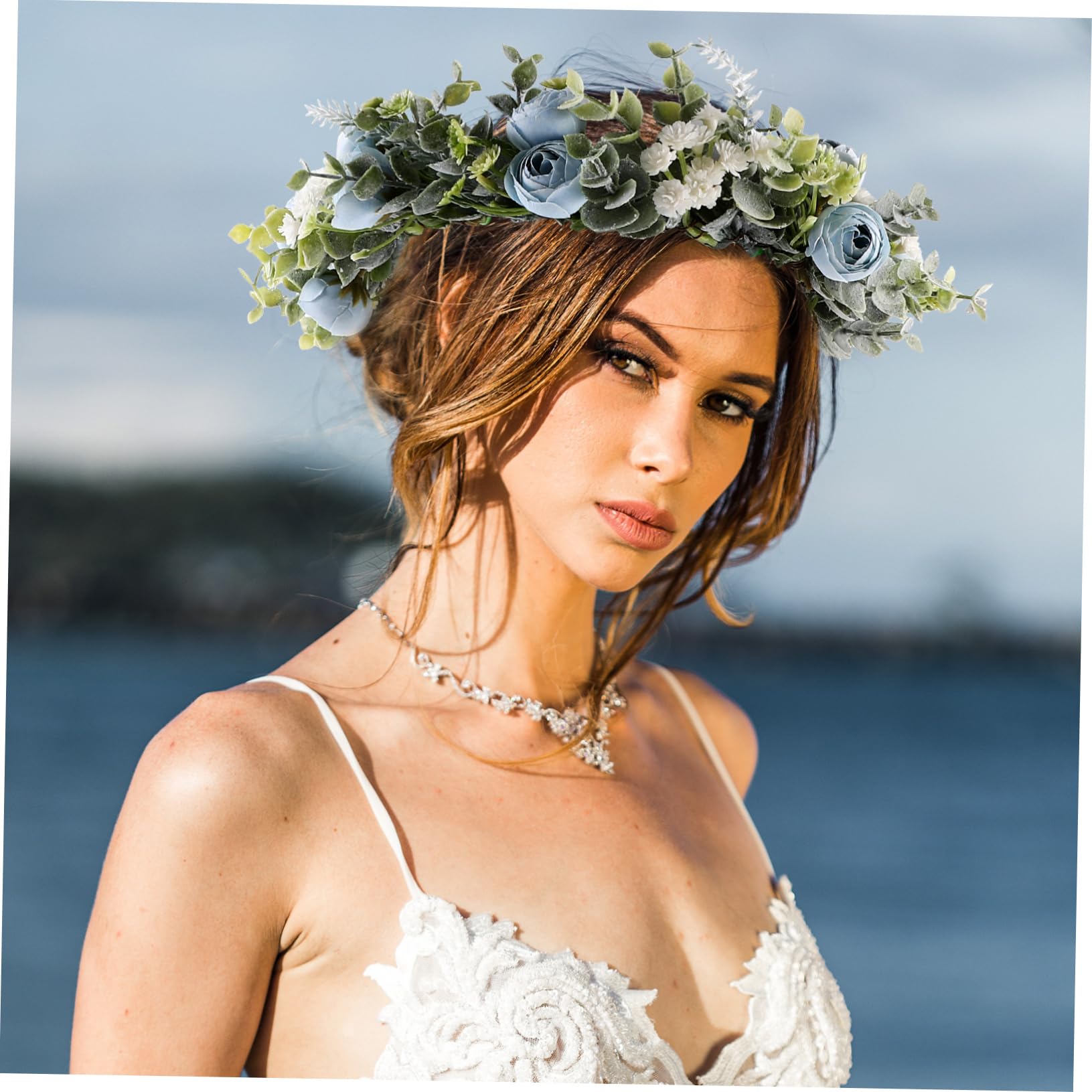 Housoutil 3stücke Braut Haarkranz Aus Hochzeits-haaraccessoire Blau Für Hochzeitsfeiern Und Verlobungen Leicht Und Tragbar Passt Zu Jedem Outfit