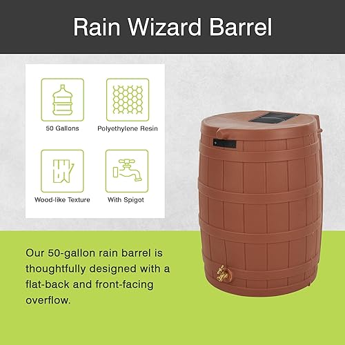 Miniatura 8 de Asistente de lluvia Good Ideas de 50 galones, Terra cotta