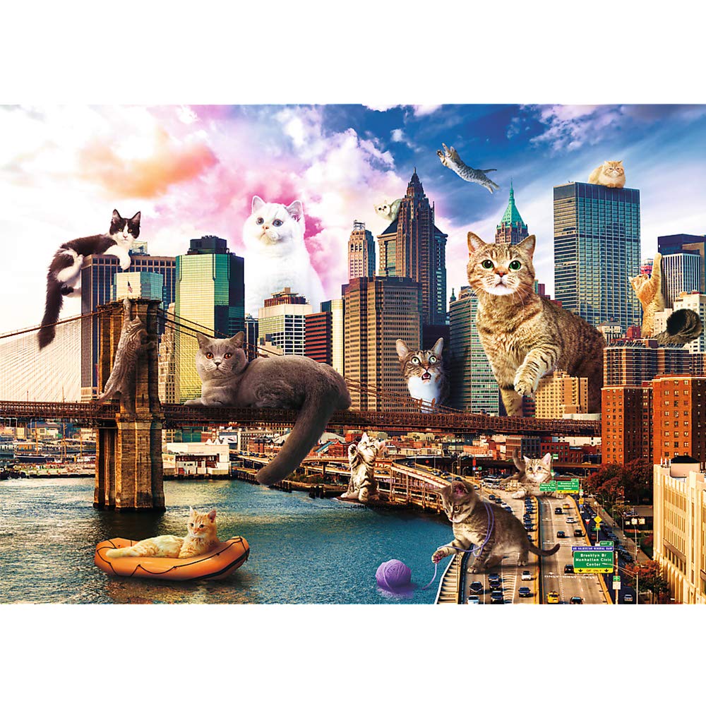 Trefl Funny Cats Faces 1500 Piece Jigsaw Puzzle – 85x58 Cm, Anti-Reflective Finish, For Adults & Teens 12+ - View #2