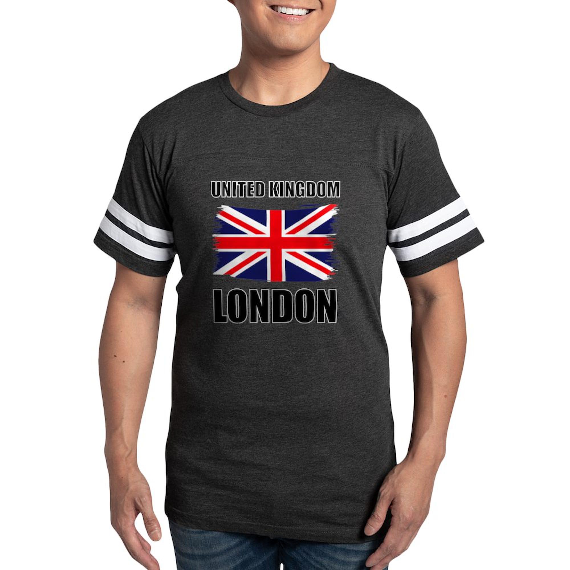 CafePress United Kingdom London T Shirt Men's Football T-Shirt Smoke Gray