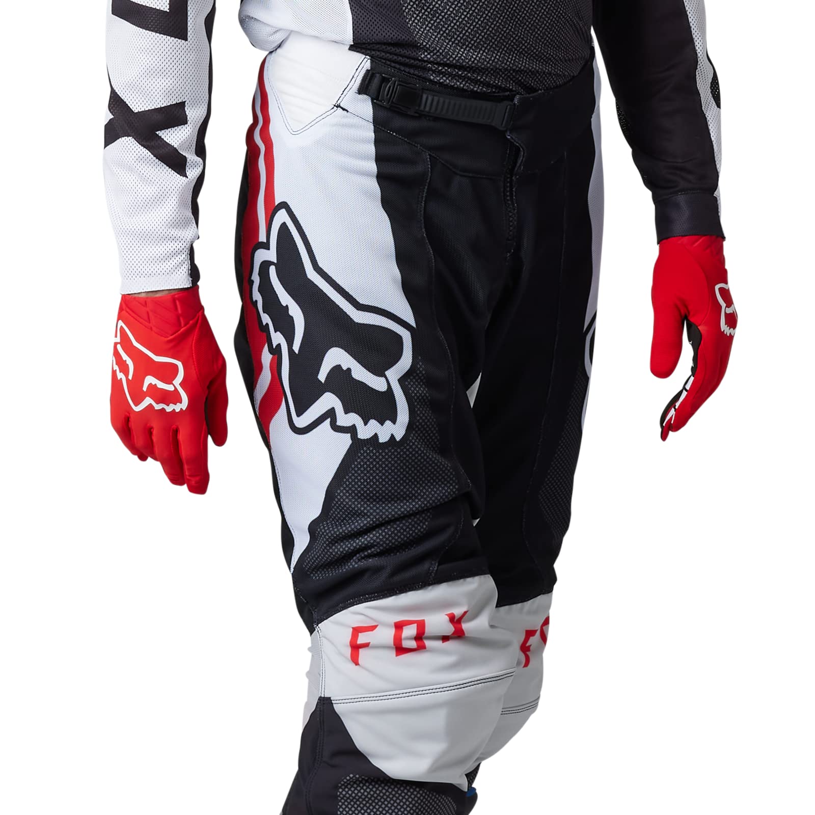 Fox Racing Pantaloni Airline Uomo Sensory, Rosso Fluorescente, 50 IT
