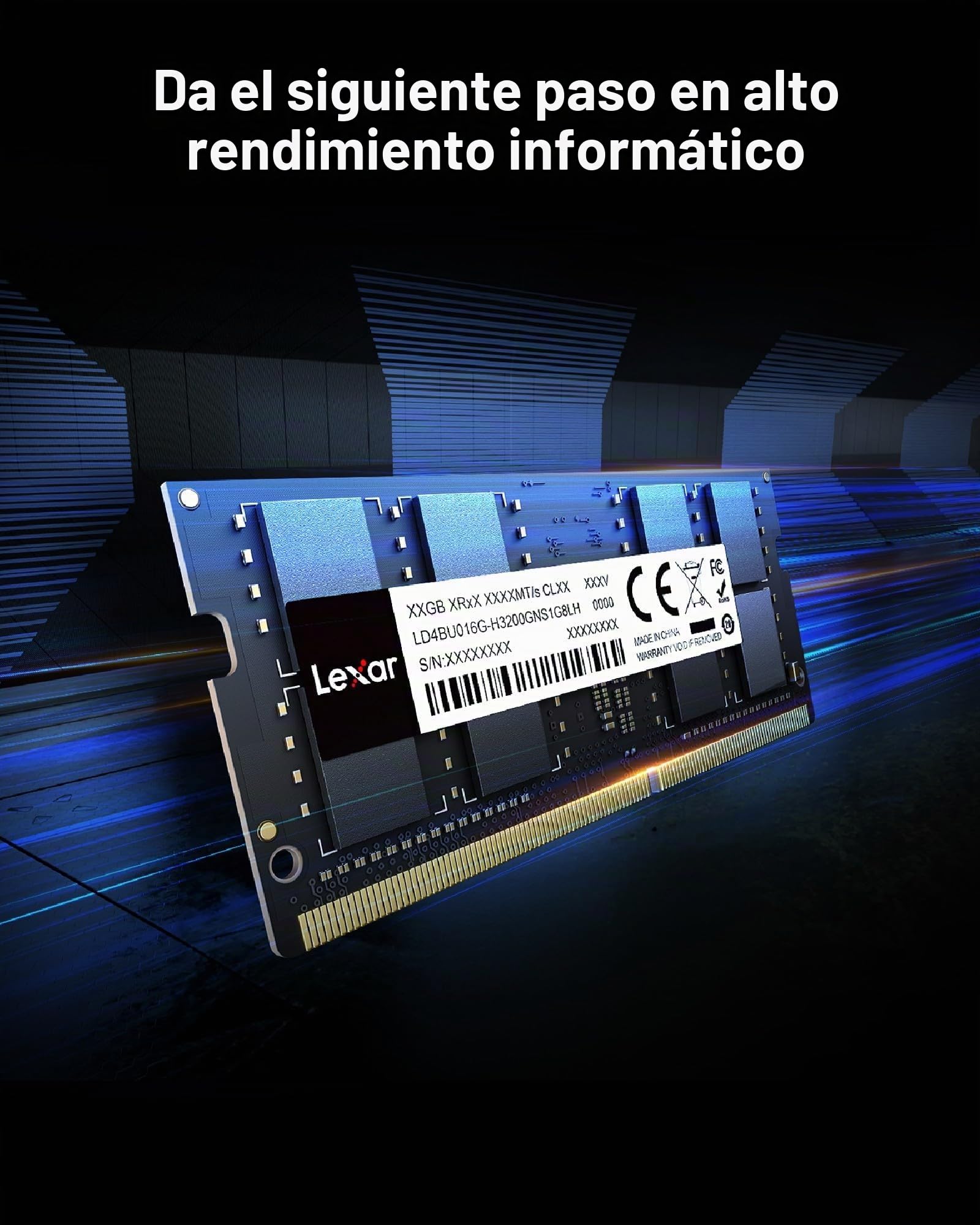 Lexar SODIMM RAM DDR4 8GB 3200 MHz, 260-Pin SO-DIMM PC Memoria, SODIMM para Portátil, SO-DIMM de Alto Rendimiento, Memoria RAM para Ordenador Portátil, CL22-22-22-52 1.2V
