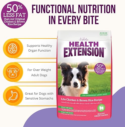 Miniatura 3 de Health Extension Alimento seco para perros con control de peso, alimento natural para perros adultos con sobrepeso con vitaminas y minerales