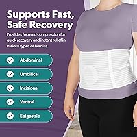 Vista 7 de BraceAbility Umbilical Hernia Belt - Abdominal Binder Truss with Compression Pad for Belly Button, Navel, Ventral, Epigastric, Hiatal Hernia Relief