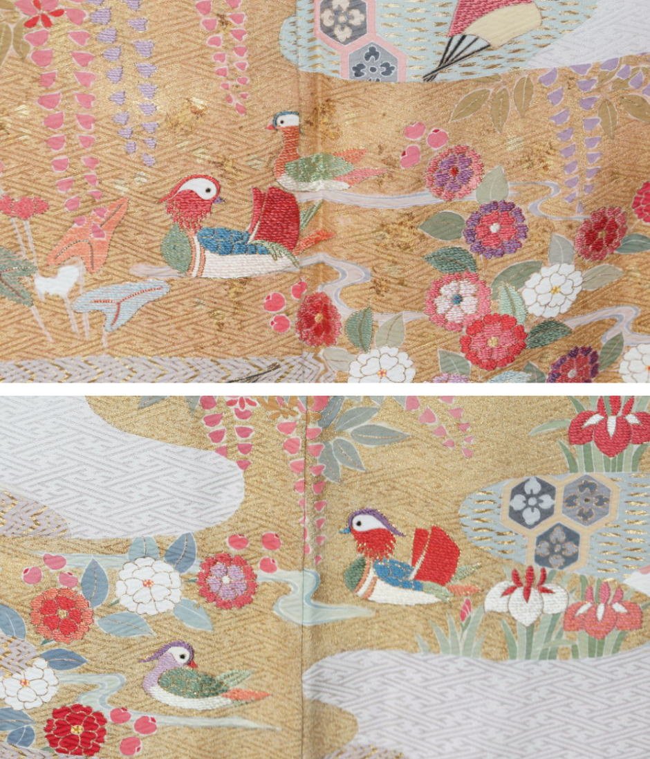 Amazon.co.jp: 京友禅 訪問着セット 松井青々 刺繍の訪問着と未使用品