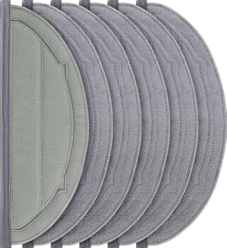 Serpillere pour Roborock, 6 pièces Serpillère pour Roborock, pour Roborock Q10 S5 Accessories, Lingettes Lavables pour Roborock, pour Roborock Q10 S5 Plus, Lavable et réutilisable.