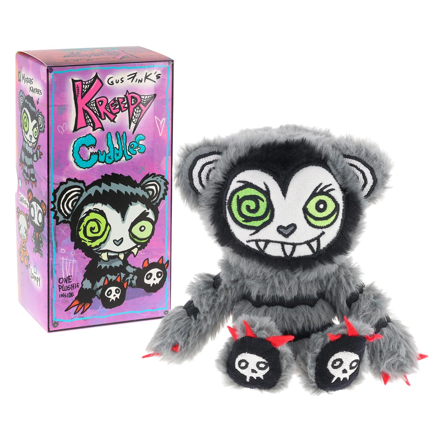 Gus Fink Kreepy Cuddles Collectable Plush Soft Toy, Spooky Monster Characters, Assorted Styles, Unique Story Tags (Meepers Keepers)