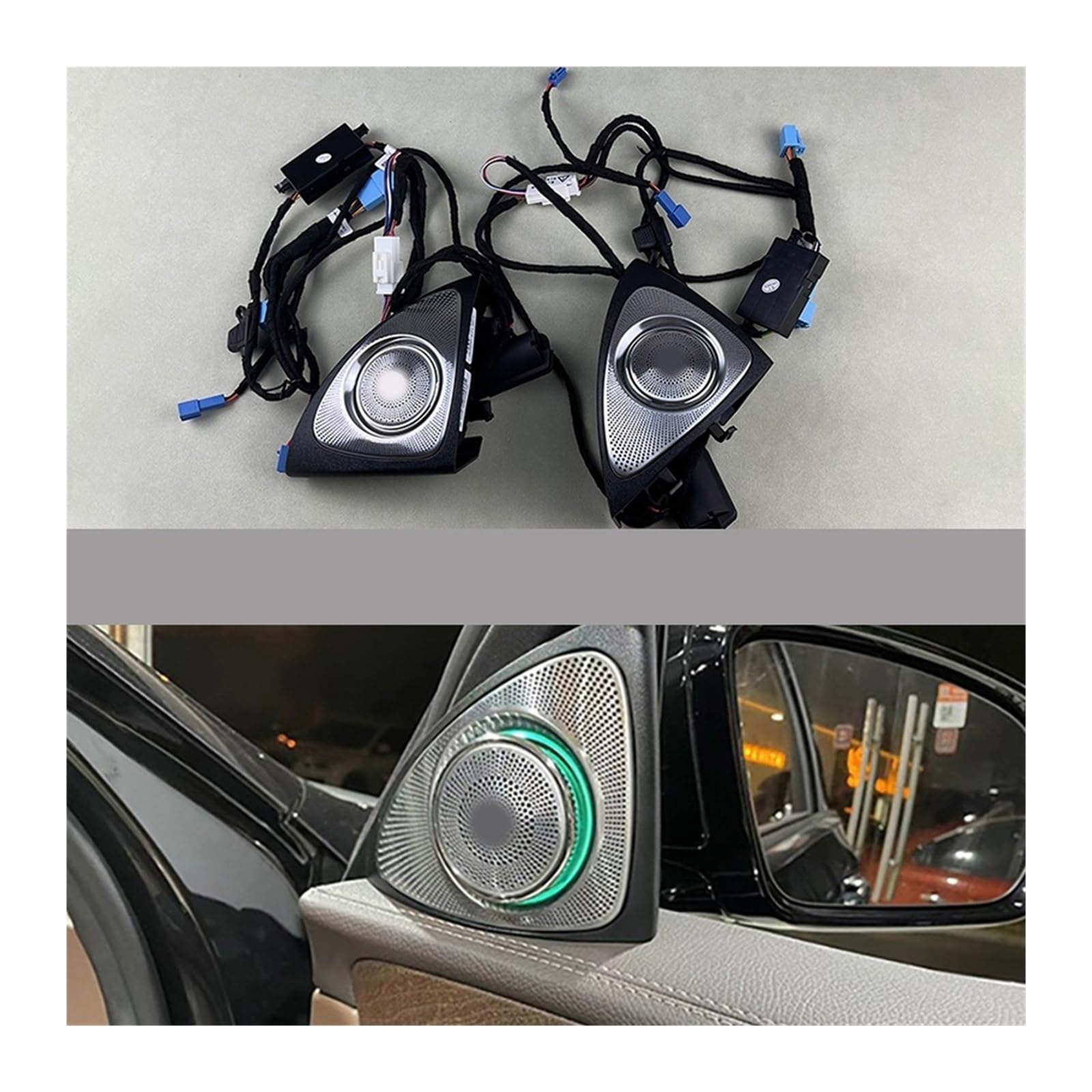 Led Ambient Light 3D Rotary Tweeter Speaker Compatible with Benz C Class 3/64 Colors(3 Colors)