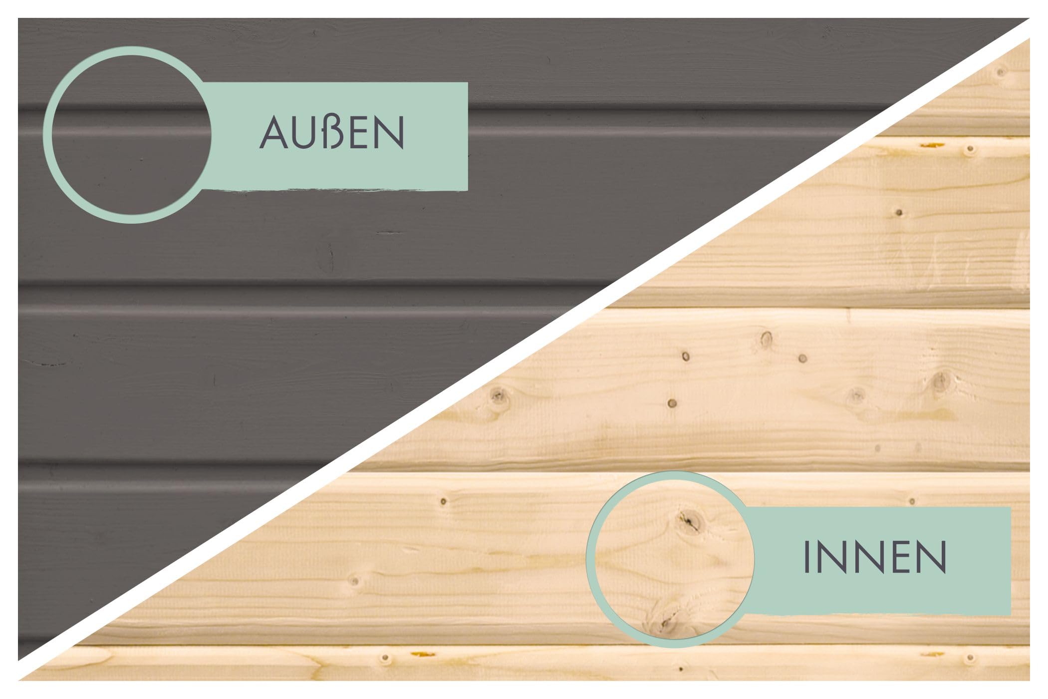 Karibu Gartenhaus Hollywood aus Metall + Holz, in 2 Größen und 3 Farben, optional mit Anbaudach (anthrazit, XL)