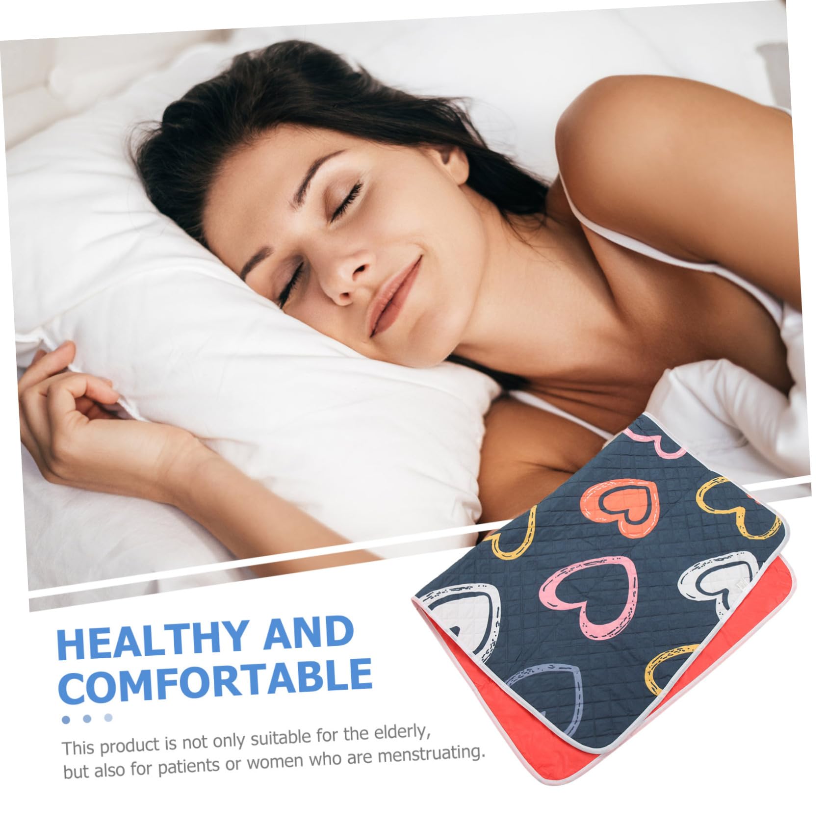 2 Uds Colchón Impermeable A Prueba De Orina para Bebés Lavable Paciente Menstruación Paciente Esterilla De Absorción Rápida Protector De Algodón para Mascotas para Niños