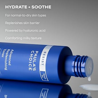 Paula's Choice Resist Advanced Replenishing Face Toner, Anti-Aging Facial Toner with Hyaluronic Acid, Vitamin C & E, Softens,Lightweight Hydration & Replenishes Dry Skin, Fragrance-Free, 4 fl oz