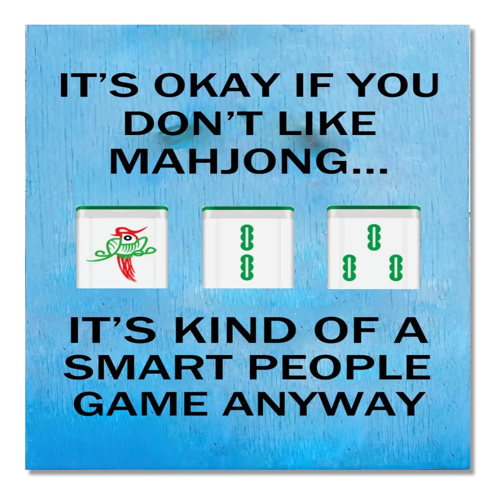 Panneau en bois Mahjong anti-morosité pour égayer une décoration extérieure terne
