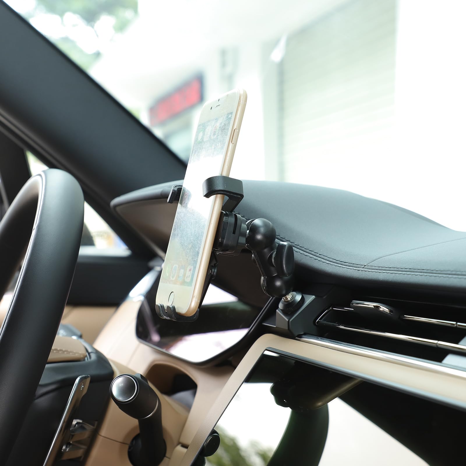 Supporto universale per cellulare da auto, compatibile con Land Rover Range Rover/Sport (23 + modelli), in metallo, con testa di arachidi, per smartphone da 4 a 6,8 pollici