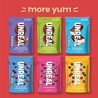 Vista 16 de UNREAL Paquete completo variado Menos azúcar, comercio justo, sin OMG Sin jarabe de maíz, alcoholes de azúcar, soja 6 bolsas