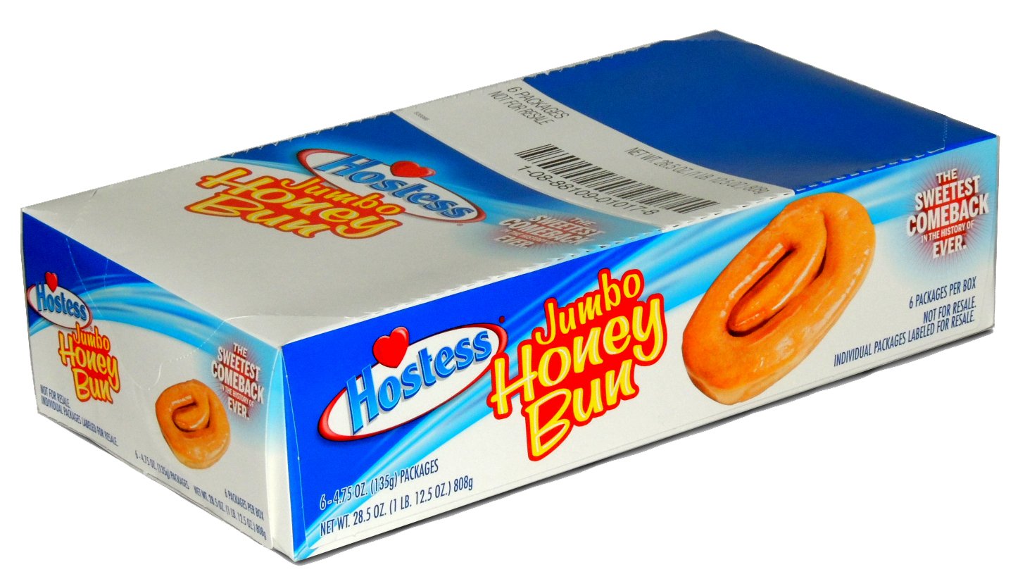 Buy 6 Pack Individually Wrapped Hostess Jumbo Honey Buns, 4.75 oz
