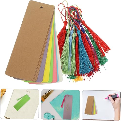 Miniatura 6 de ONDIAN Beautiful 1 Set Hand-Painted Blank Bookmark Cardboard DIY Material DIY Bookmarks Blank Bookmarks Paper Bookmarks Paper Bookmark Tag Doodle