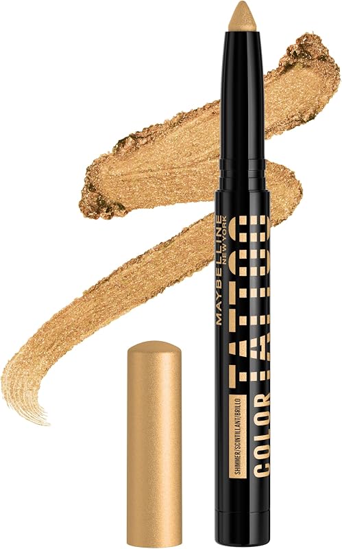 MAYBELLINE Color Tattoo Longwear Multi-Use Eye Shadow Stix, All-In-One Eye Makeup for Up to 24HR Wear, I am Rare (Gold Shimmer), 1 Count