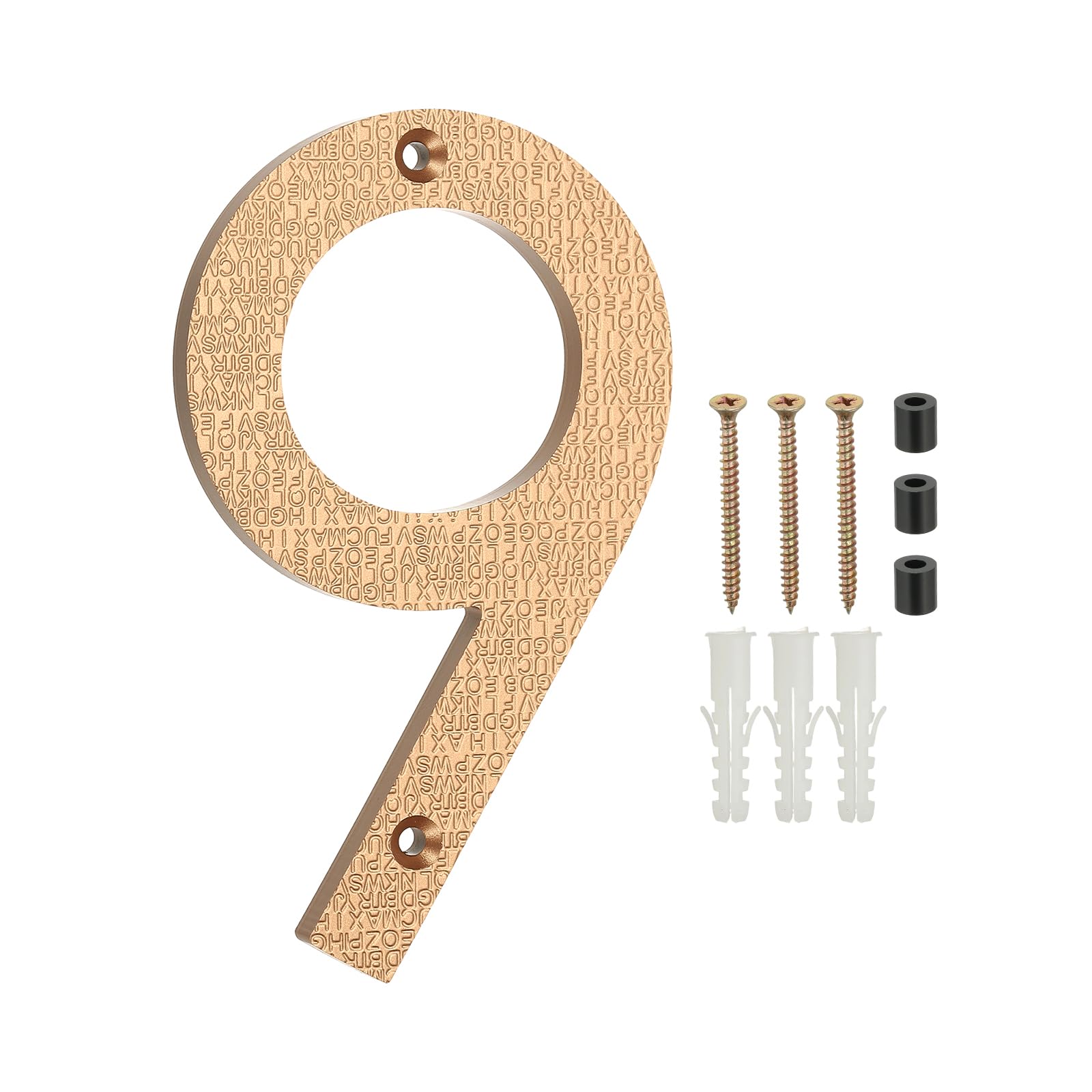PATIKIL 6 Inch House Numbers for Outside Number 9 Gold Tone