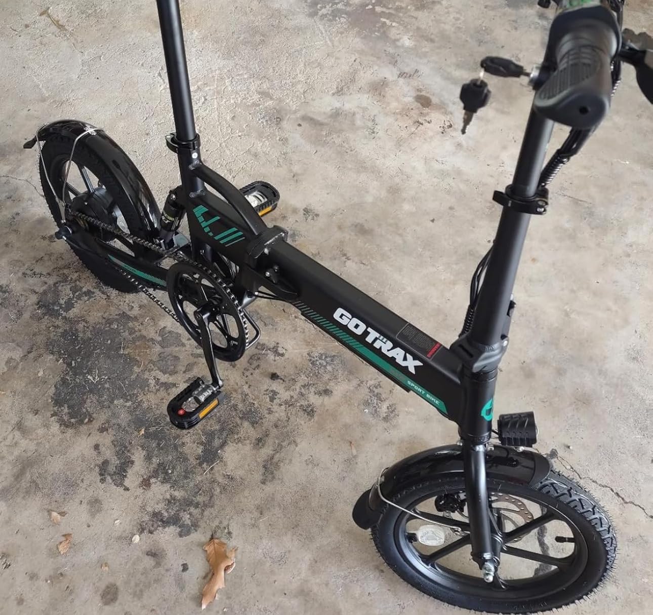 Gotrax 16" Folding Electric Bike, Max 28Miles Range(Pedal-Assist) & Speed 15.5Mph Power by Peak 500W, E-Bike with Removable Battery, Suspension & Adjustable Size, Commuter Bicycle for Adults/Teens photo review