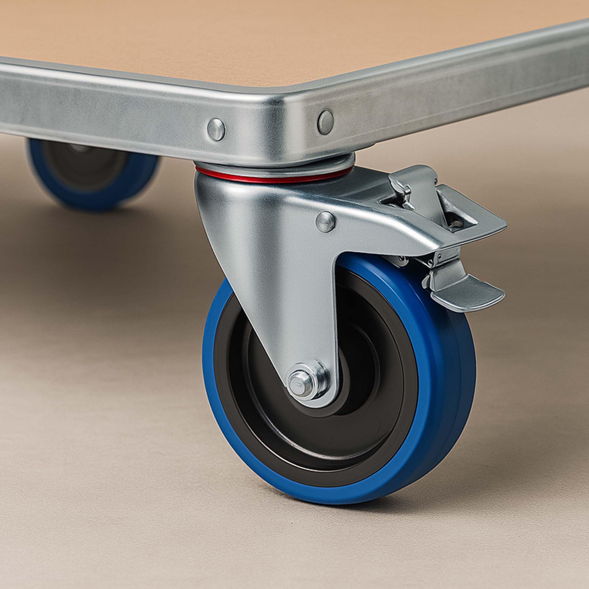 Rueda giratoria para transporte con freno 200mm 350 kg Rueda muebles Cargas pesadas Marcha suave