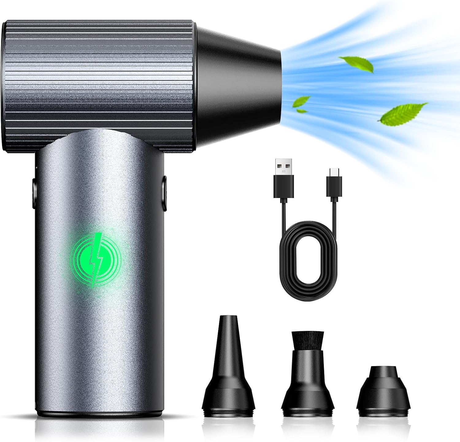 COSANO Jet Dry Mini Blower - Super Jet Fan Blower 300000 RPM - Compressed Air Duster Can - Rechargeable Air Blower - Jet Dry Mini Blower with 3 Adjustable Speeds for Computer Outdoors Car Home