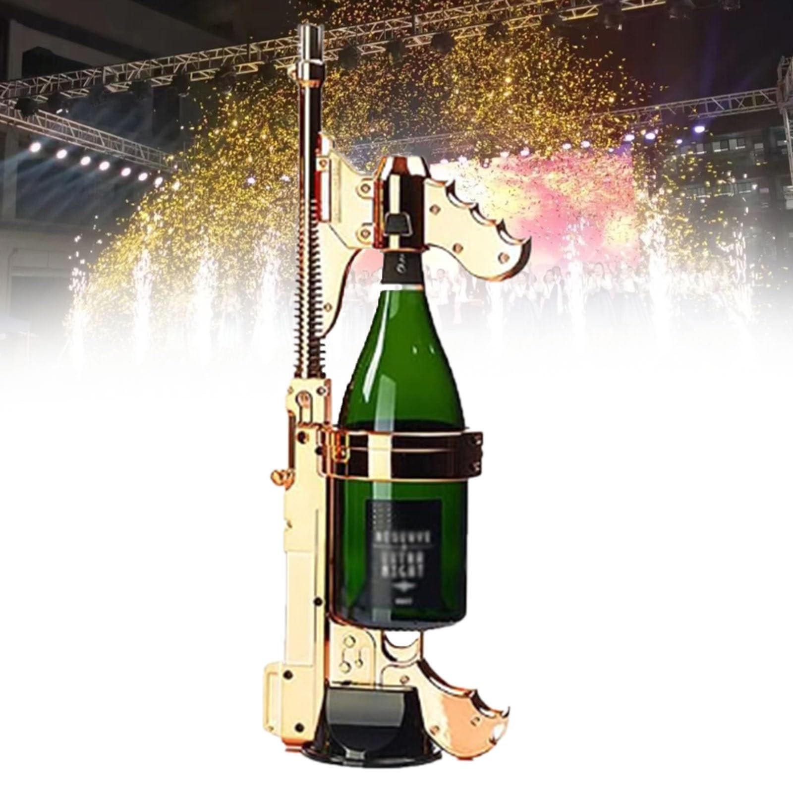 Pistola Spara Champagne, Pistola A Spruzzo Per Birra/Spruzzatore Di Calibro Regolabile Per Festa/Club/Bar/Pub/Festival/Compleanno/Matrimonio/Natale/Arredo D'Atmosfera Da Bar,Yellow