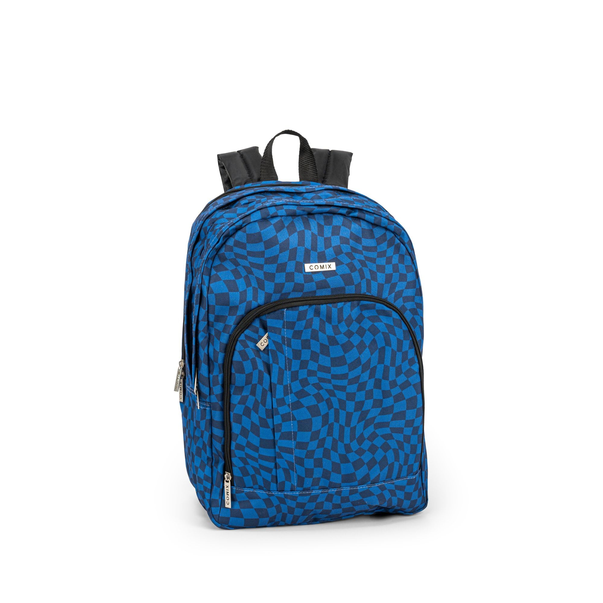 COMIX - Upper School Backpack, 3 Compartments with PC Holder, Maxi Front Pocket, Padded and Reinforced Backrest, Padded and Adjustable Shoulder Straps, Non-slip Back, 32 x 42 H x 19.5 cm, black