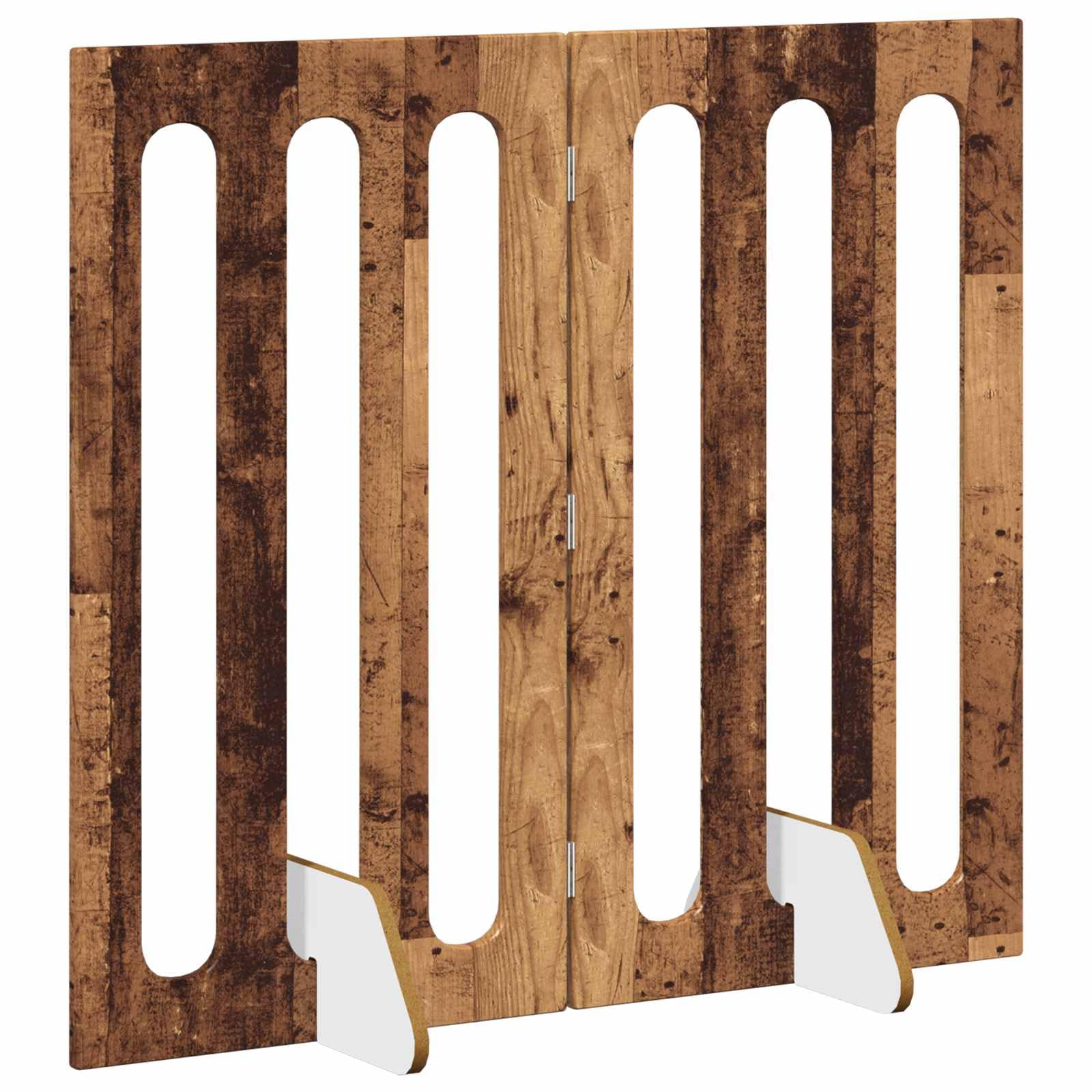 Faltbarer Haustierzaun 2 STK. Eiche Optik 100,5 x 38 x 90 cm
