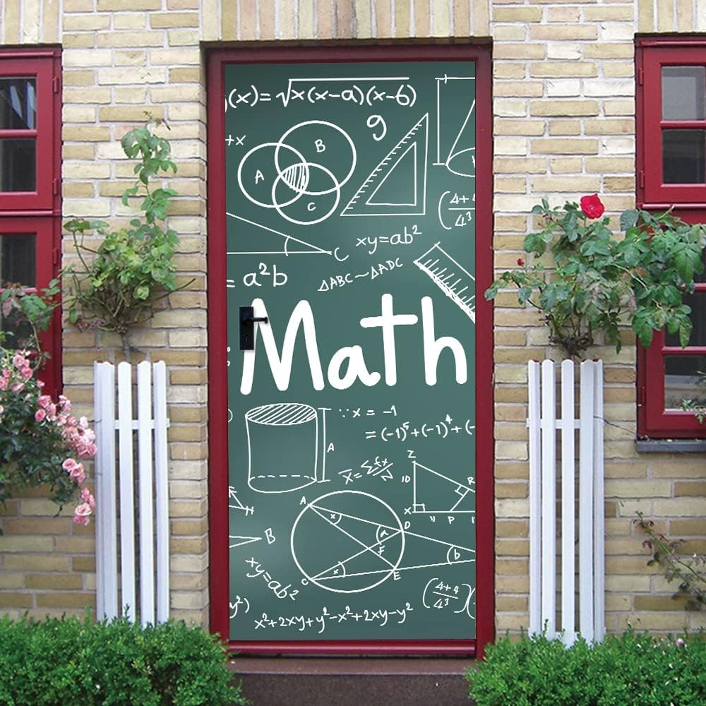 Selbstklebend Türbekleben Mathe Türtapete 95x215 cm, TürPoster Mathematische Formel Türbilder 3D Türaufkleber Dekoration Poster Tapete Türfolie, PVC Fototapete Wandtattoo Tür Tapeten m8237
