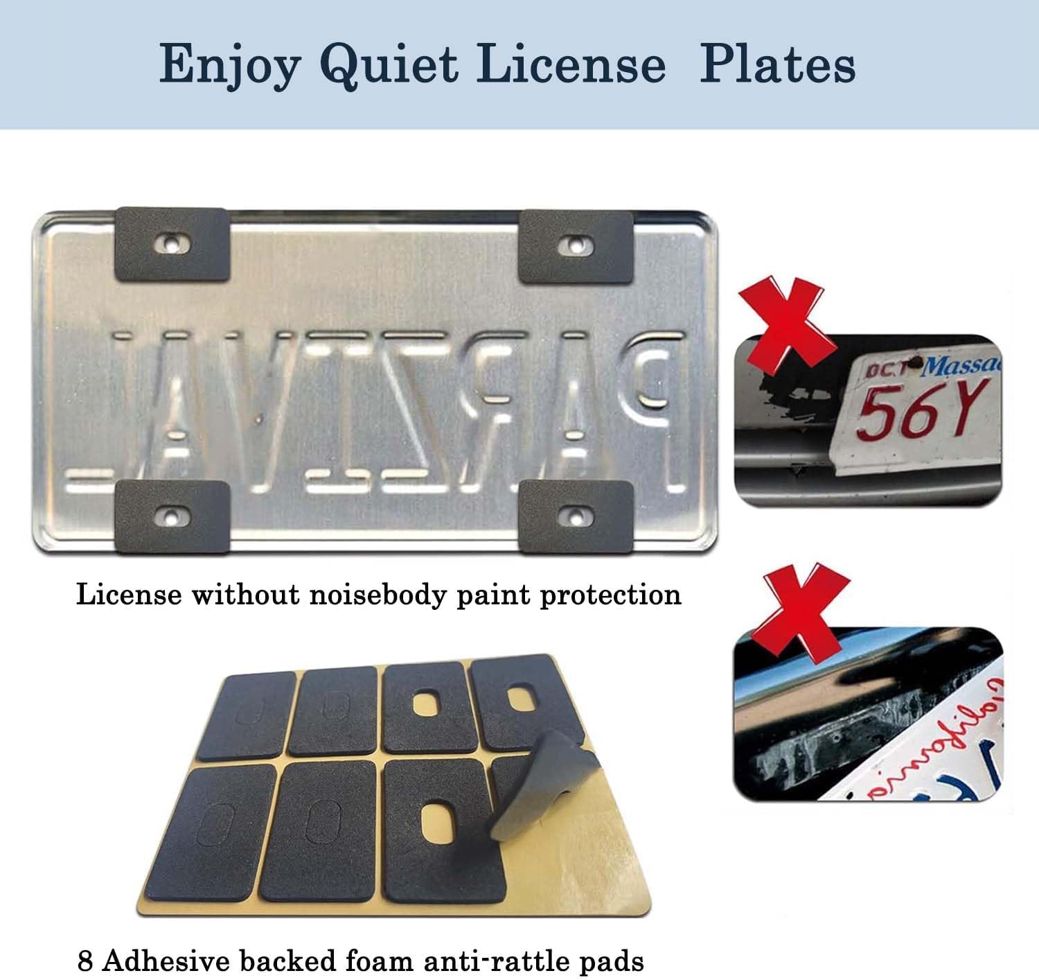 2 Pack Clear License Plate Covers and Frames, Car Licence Plate Frame Protector with Screws & Caps, fits Any US Plates - Image 6