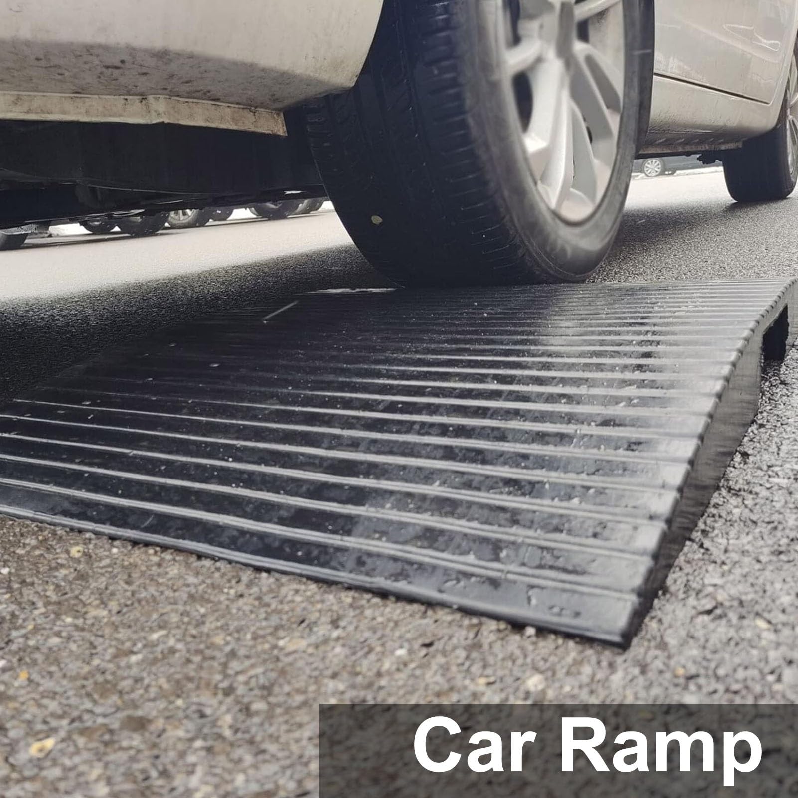 Rampe d'accès pour Fauteuil Roulant, Rampe en Caoutchouc, Portable Antidérapantes Rampes de Seuil de Pont, pour Voiture, Moto, Marcheur