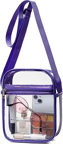 Miniatura 1 de Vorspack Bolsa transparente aprobada por el estadio  Bolsa transparente de PVC con bolsillo frontal para conciertos, festivales deportivos