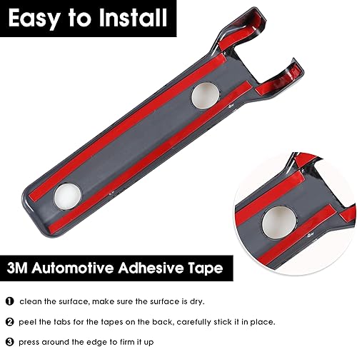 Miniatura 5 de BESTAOO Cubierta de bisagra de puerta trasera para puerta trasera, accesorios exteriores, decoración para Ford Bronco 2021 2022 2023 2024 2025,