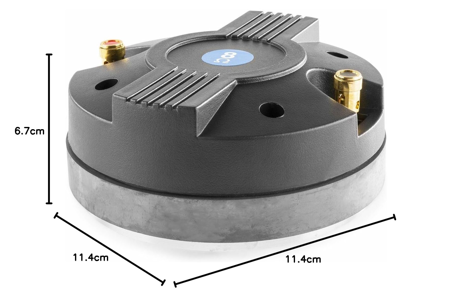 Skytec Moteur à Compression en Titane, 80 Watts, 8 Ohms, Bobine 44mm, Aimant 20 Oz, Connexion Vissée, Sonorisation Professionnelle, Rendement Élevé