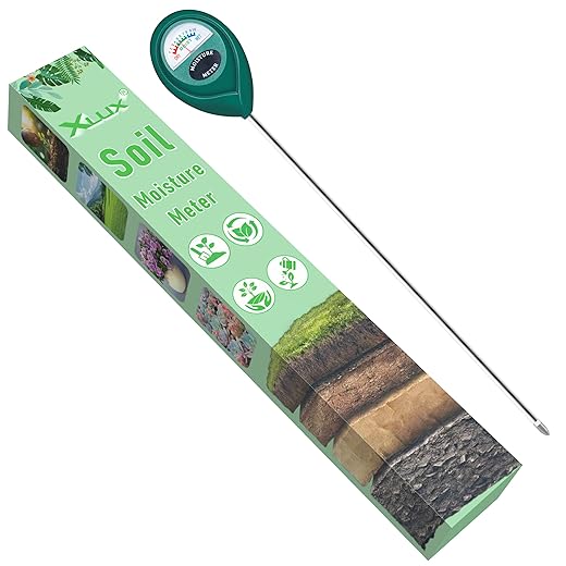 XLUX Long Probe Deep Use Soil Moisture Meter, Water Monitor indicator sensor, Hygrometer for Outdoor Indoor Large Pot Plants, Flower, Gardening, Farming