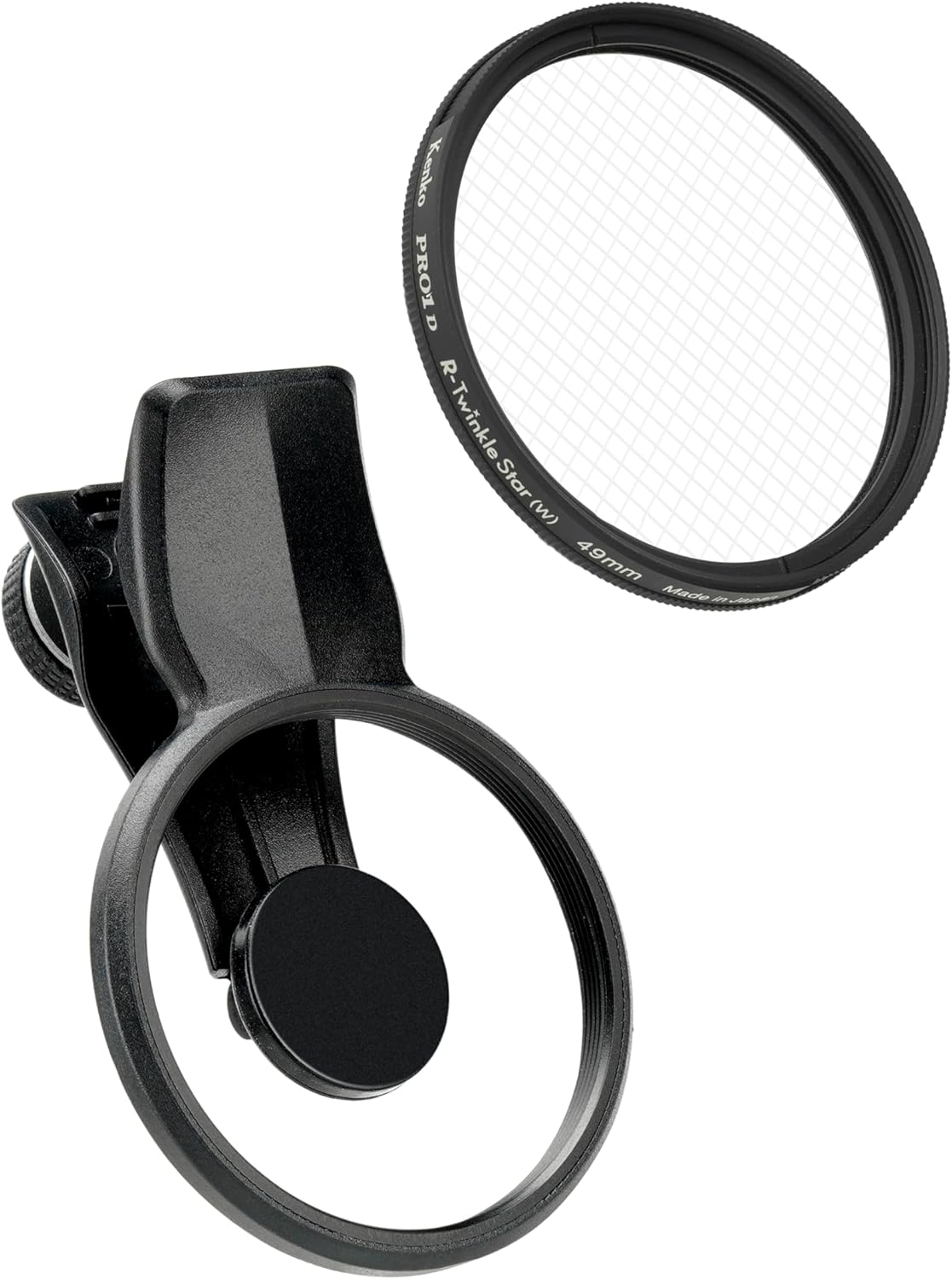 EXAPRO EXP-FCTS4X-03 Smartphone Accessories Filter Clip + R-Twinkle Star 4X(W) Set, 4 Piece Cross Effect, Sparkling Stars and Light Sources, Compatible with iPhone/Android, Filter Replaceable