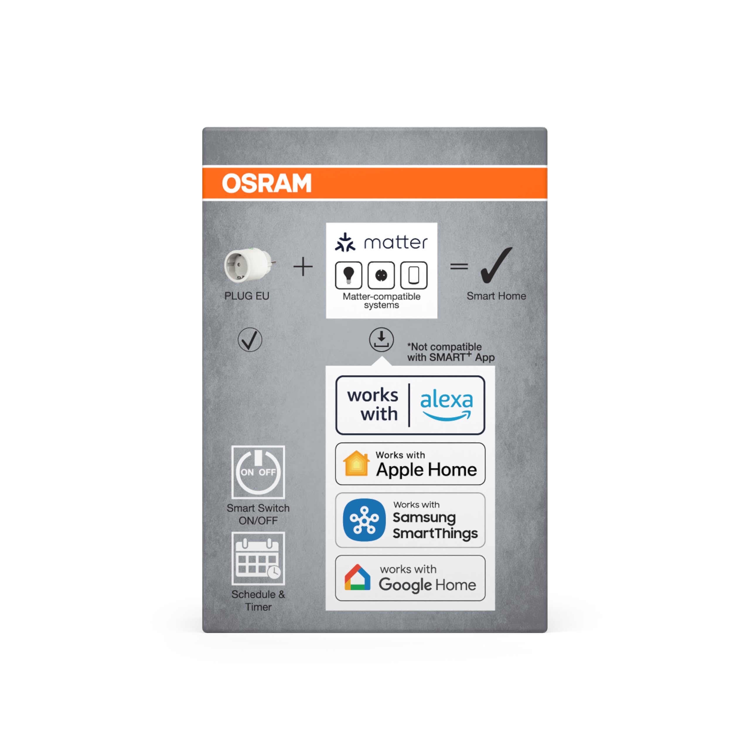 OSRAM prise intelligente WiFi avec Matter, compatible Alexa – ajout facile | , Plugs, dia, , pack de 4