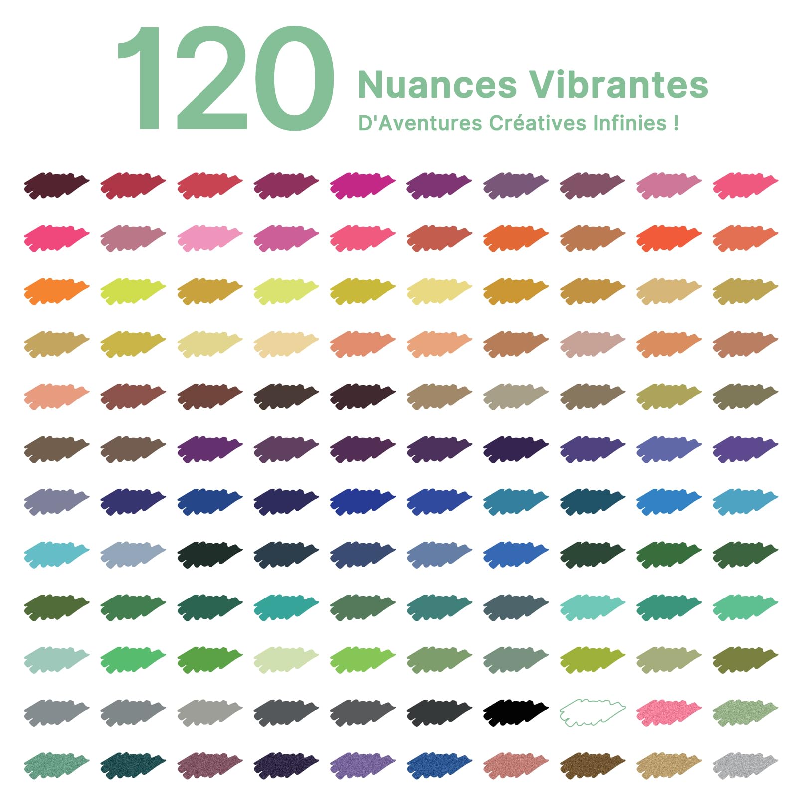 Tongfushop Feutre Acrylique, 120 Double Pointe Acrylic Marker avec Fine & Pinceau, Marqueur Acrylique Intensément Pigmentés à Séchage Rapide pour Adulte l'Art DIY sur Bois, Toile, Céramique & Verre